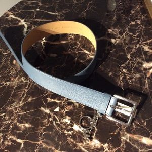 MICHAEL KORS BLUE LEATHER BELT